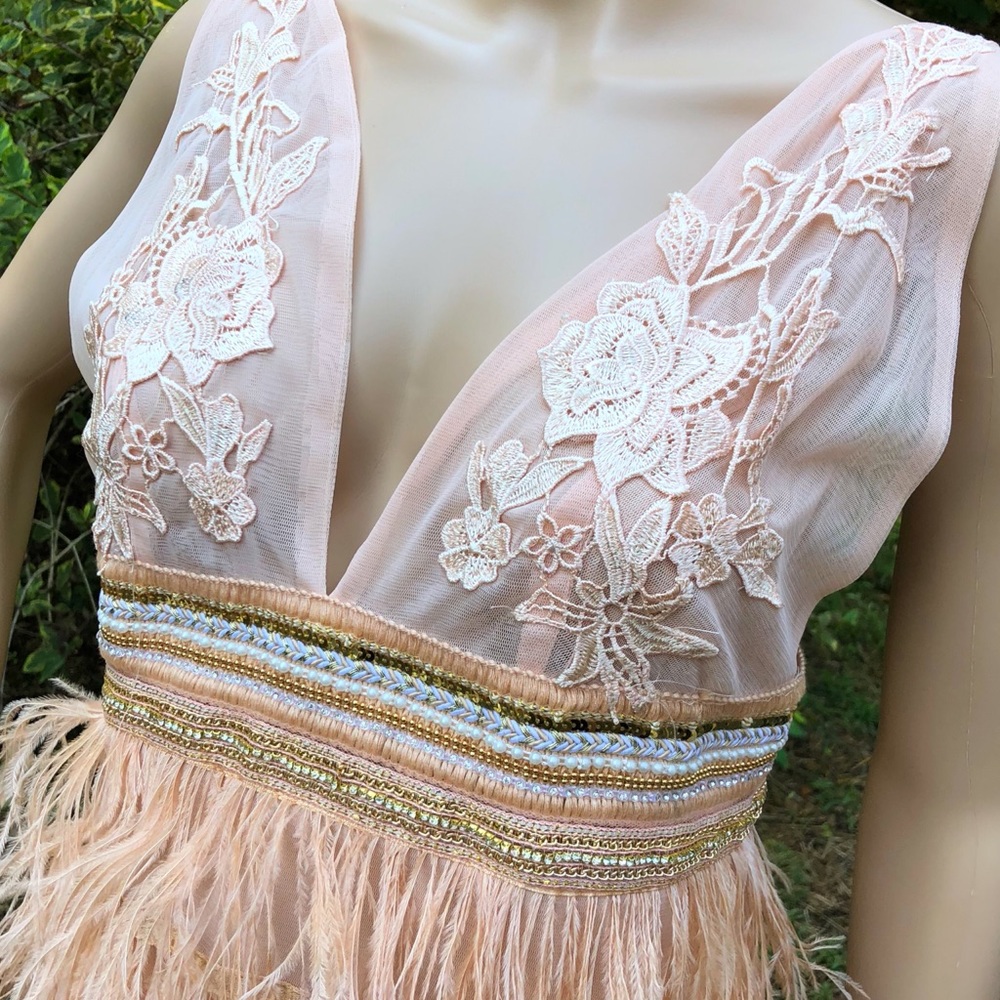💰CLEARANCE SALE/DEFECT . Shop Hope’s Rose Gold & Nude Sequin Party Dress - Picture 6 of 11